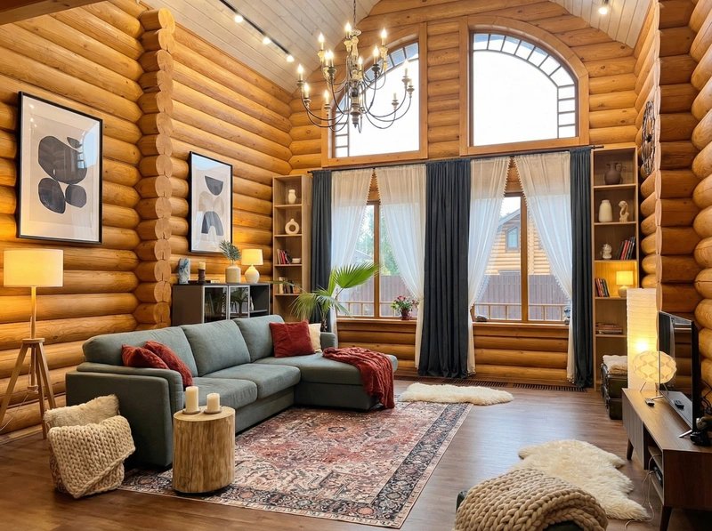 Дизайн интерьера в стиле Хюгге — Гостиная от нейросети RoomGPT