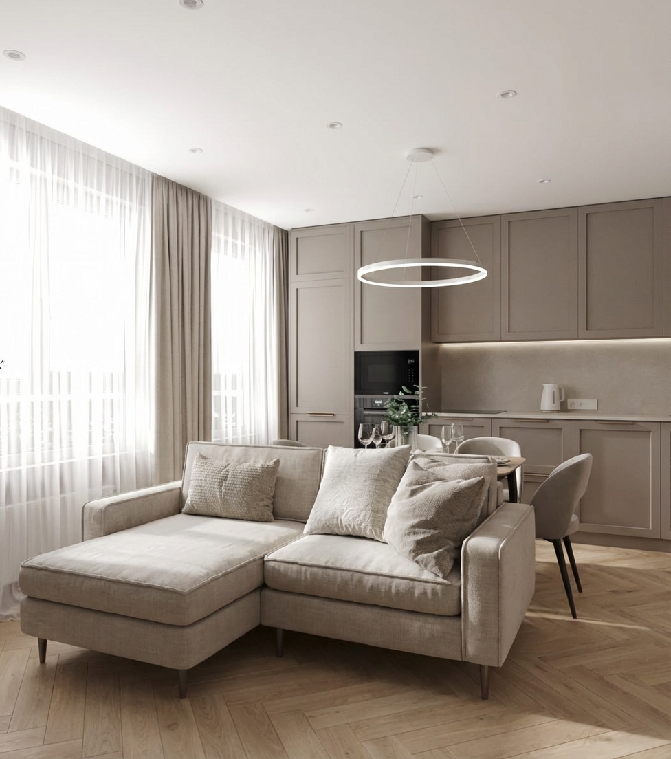Дизайн гостиной в стиле Минимализм — фото интерьера от нейросети RoomGPT