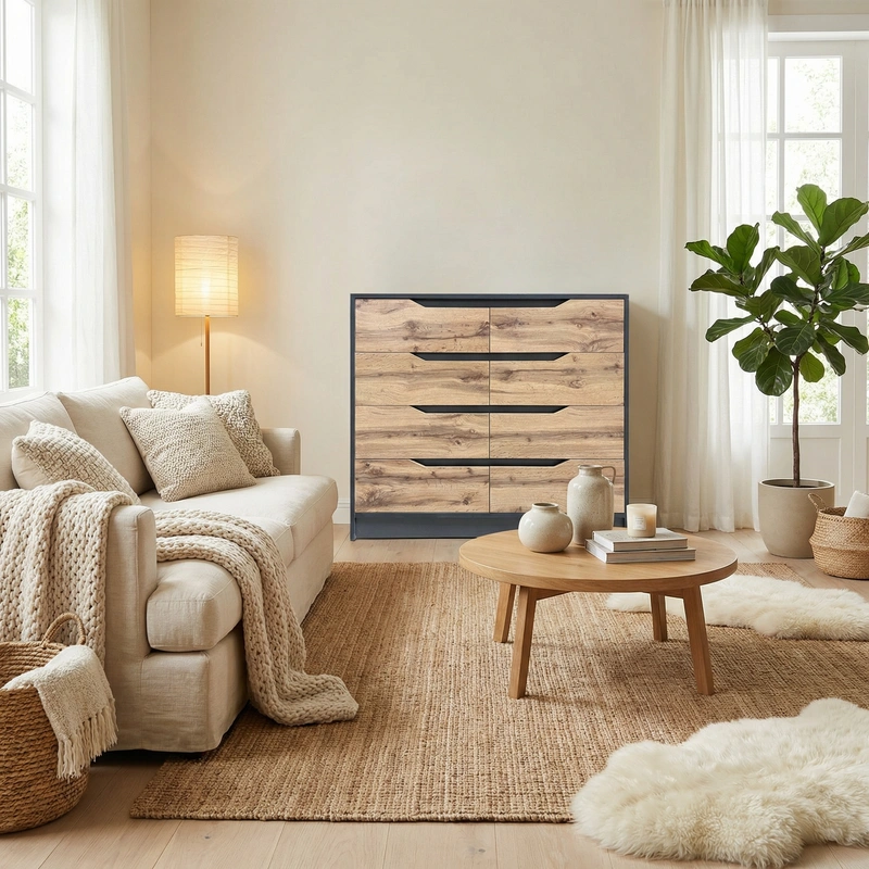 Дизайн интерьера в стиле Хюгге — Гостиная от нейросети RoomGPT