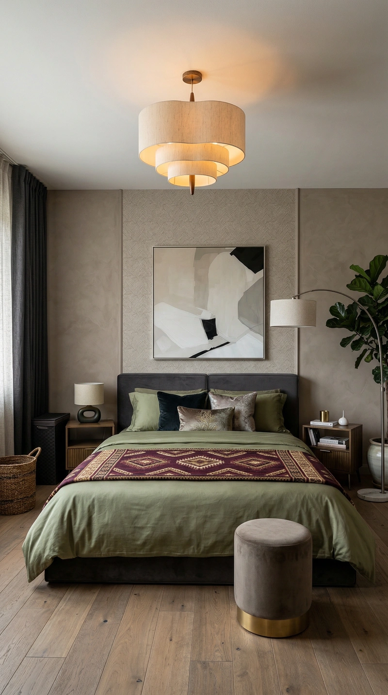 Дизайн интерьера в стиле Эклектика — Спальня от нейросети RoomGPT