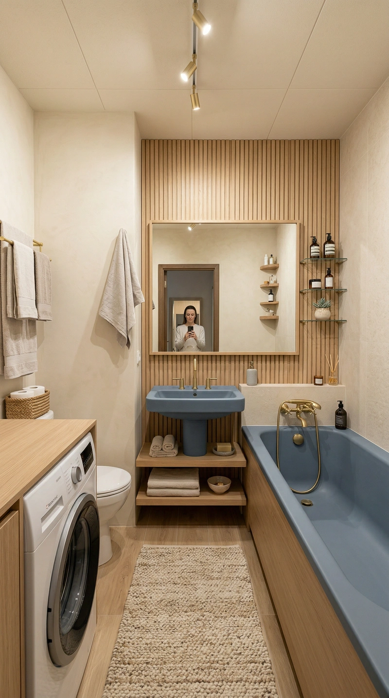 Дизайн интерьера в стиле Хюгге — Ванная от нейросети RoomGPT