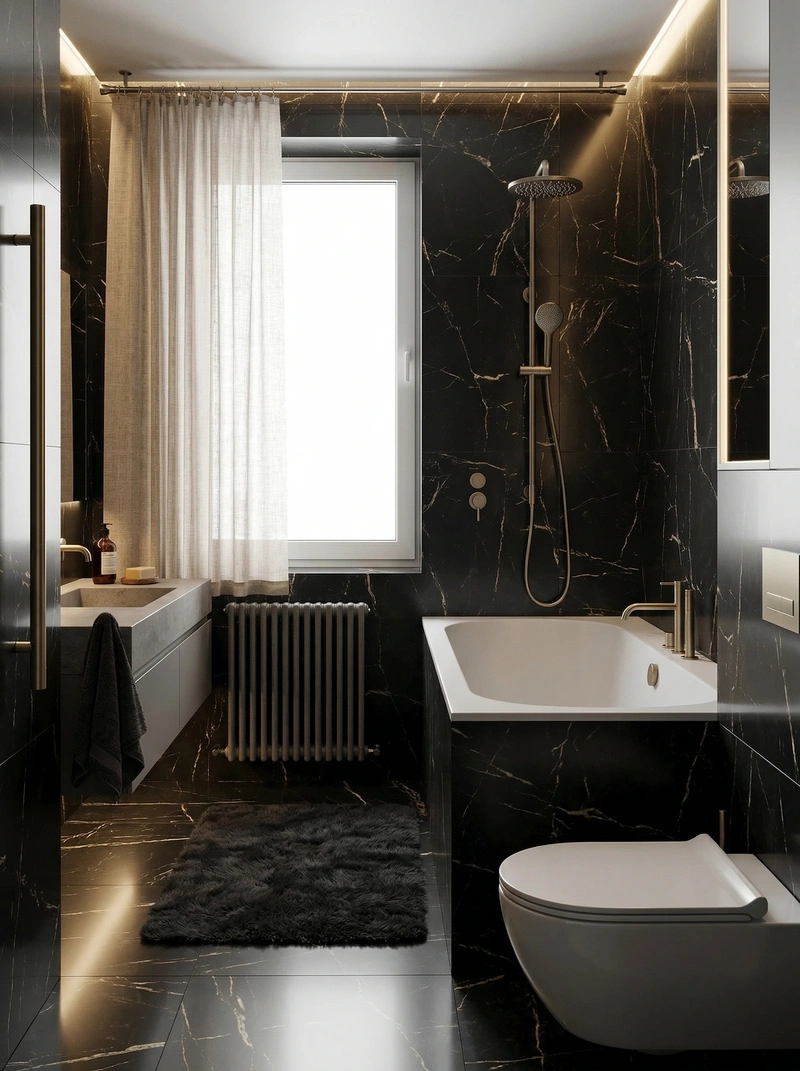 Дизайн ванной в стиле Минимализм — фото интерьера от нейросети RoomGPT