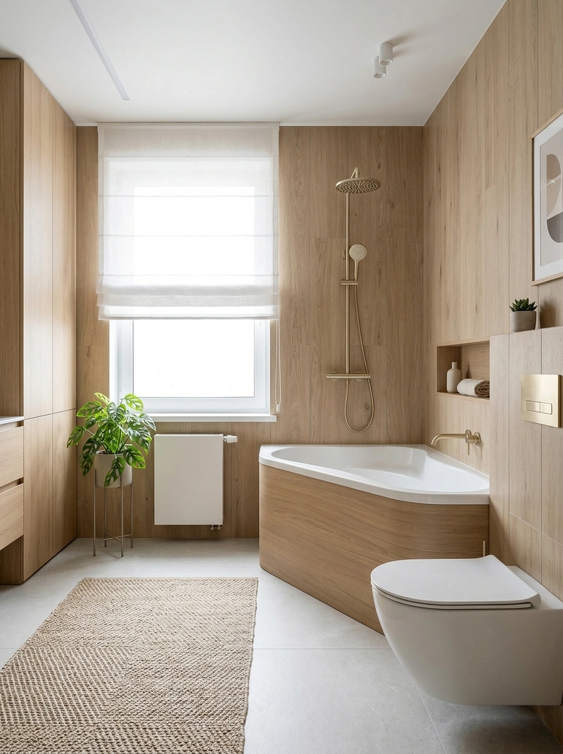 Дизайн ванной в стиле Сканди — фото интерьера от нейросети RoomGPT