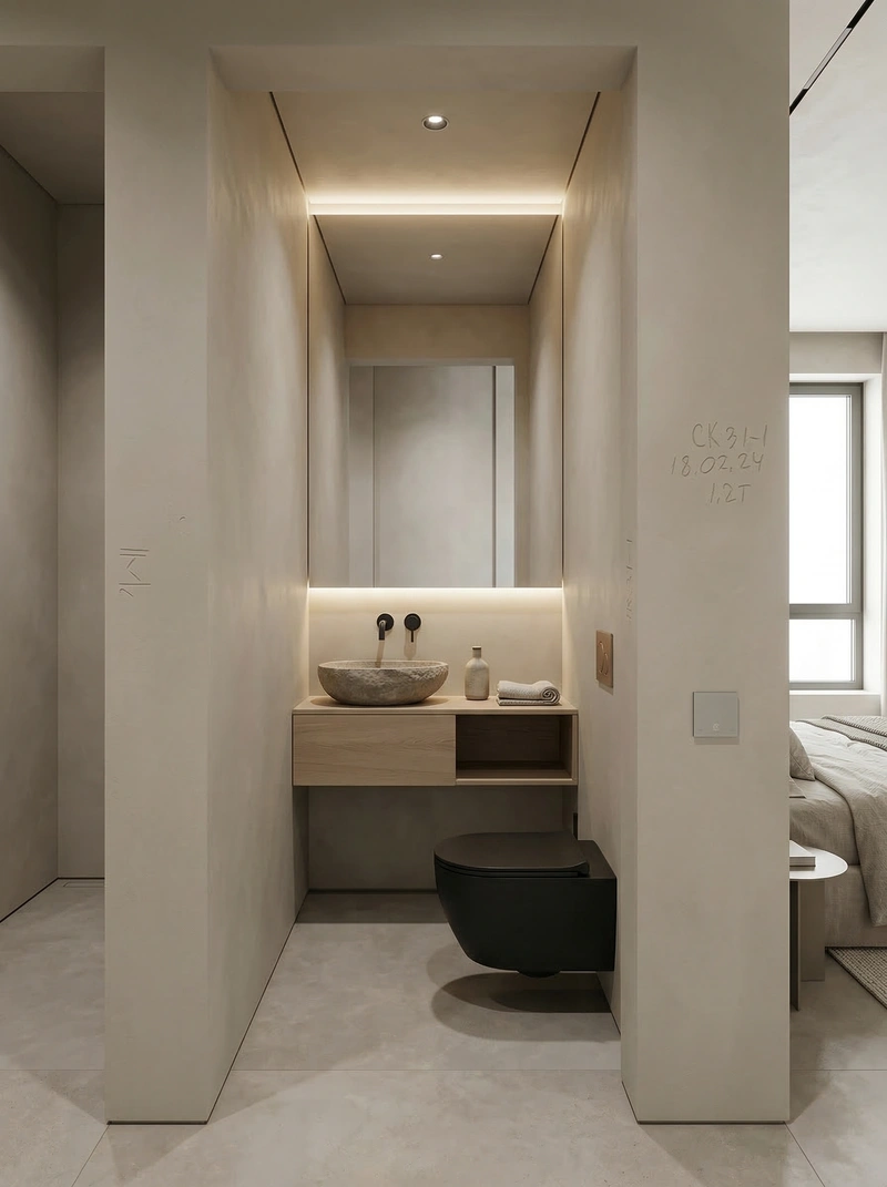 Дизайн интерьера в стиле Минимализм — Спальня от нейросети RoomGPT