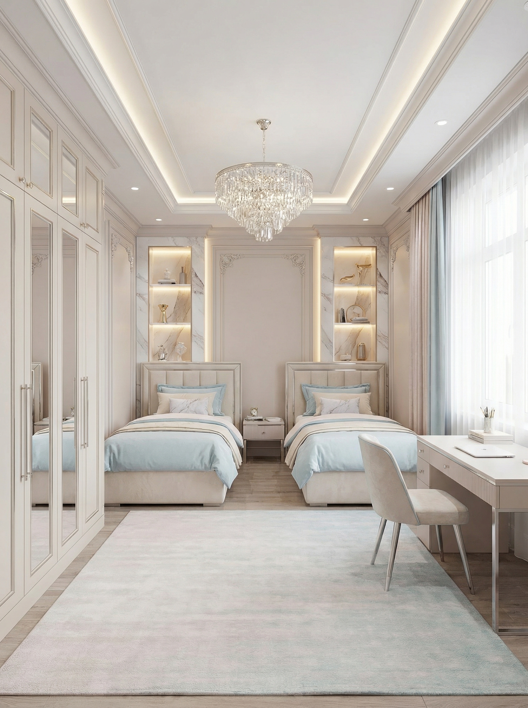 Дизайн детской в стиле Классика — фото интерьера от нейросети RoomGPT