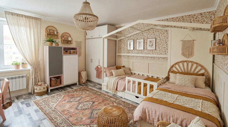 Дизайн интерьера в стиле Классика — Детская от нейросети RoomGPT