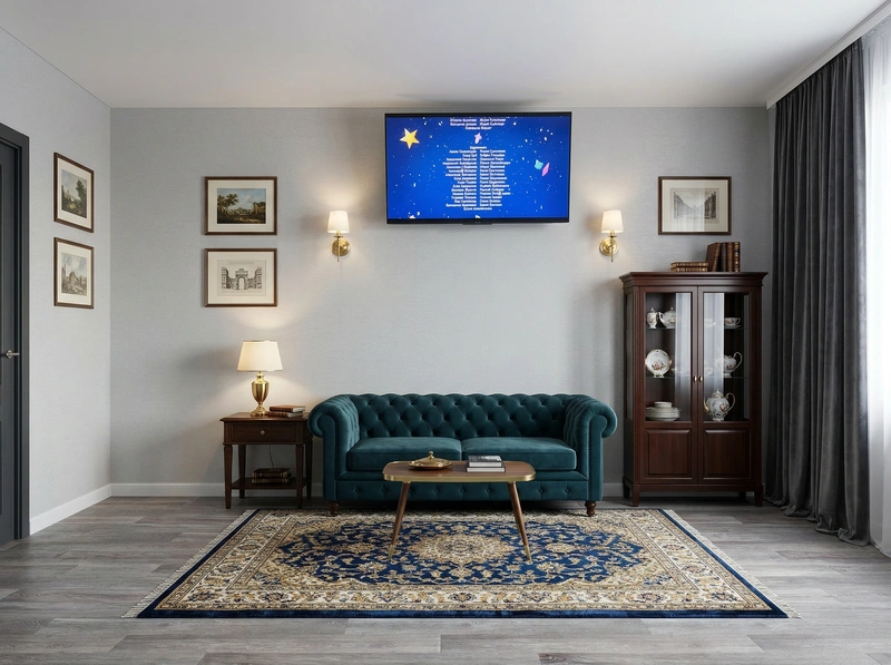 Дизайн интерьера в стиле Классика — Гостиная от нейросети RoomGPT