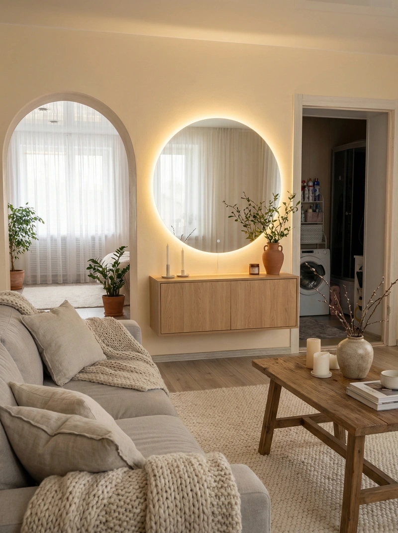 Дизайн интерьера в стиле Хюгге — Гостиная от нейросети RoomGPT