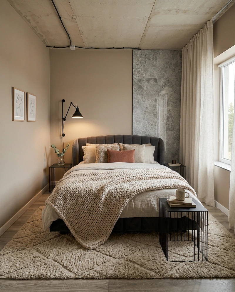 Дизайн интерьера в стиле Хюгге — Спальня от нейросети RoomGPT