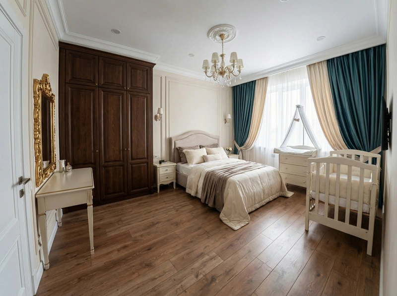 Дизайн интерьера в стиле Классика — Спальня от нейросети RoomGPT