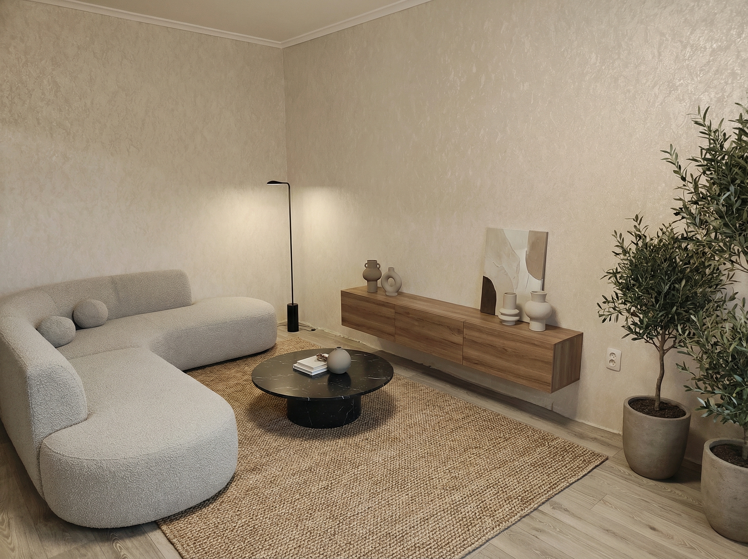 Дизайн гостиной в стиле Минимализм — фото интерьера от нейросети RoomGPT