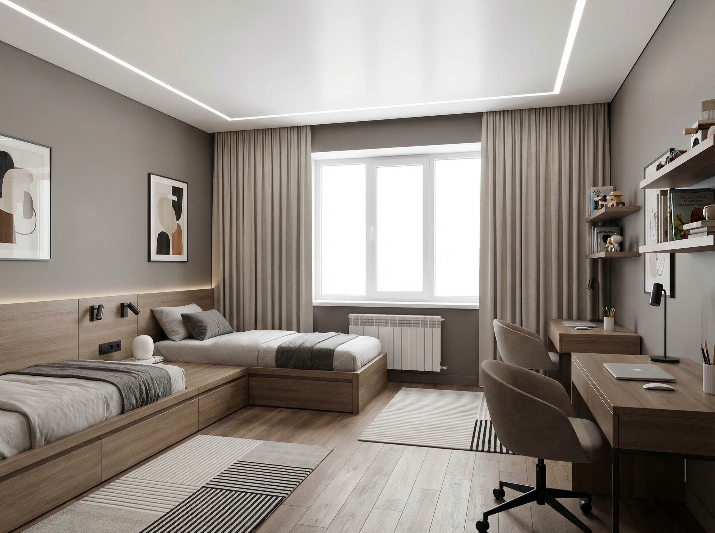 Дизайн детской в стиле Минимализм — фото интерьера от нейросети RoomGPT