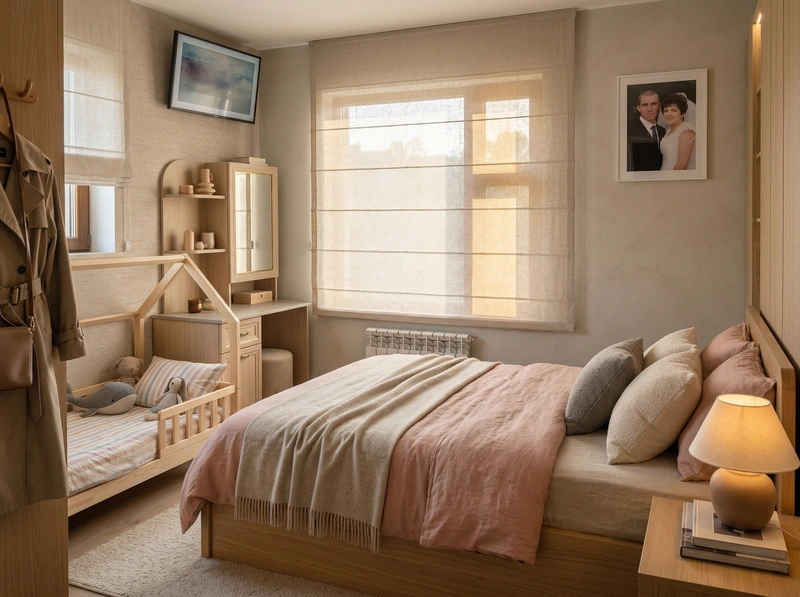 Дизайн интерьера в стиле Хюгге — Спальня от нейросети RoomGPT