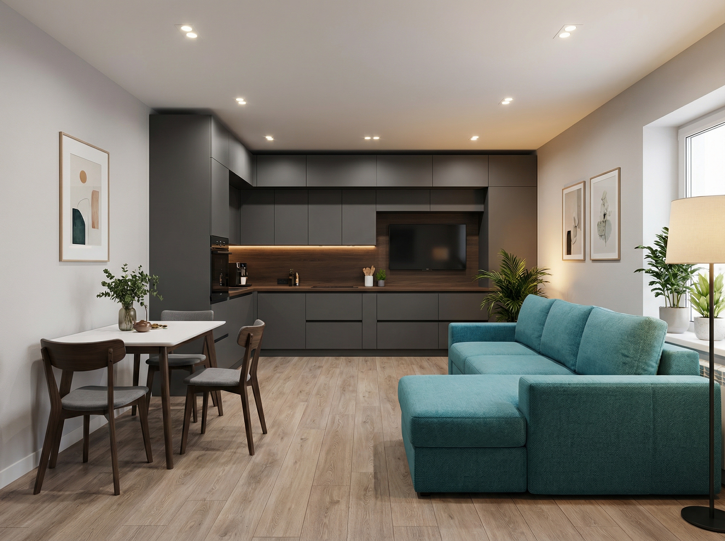 Дизайн гостиной в стиле Минимализм — фото интерьера от нейросети RoomGPT