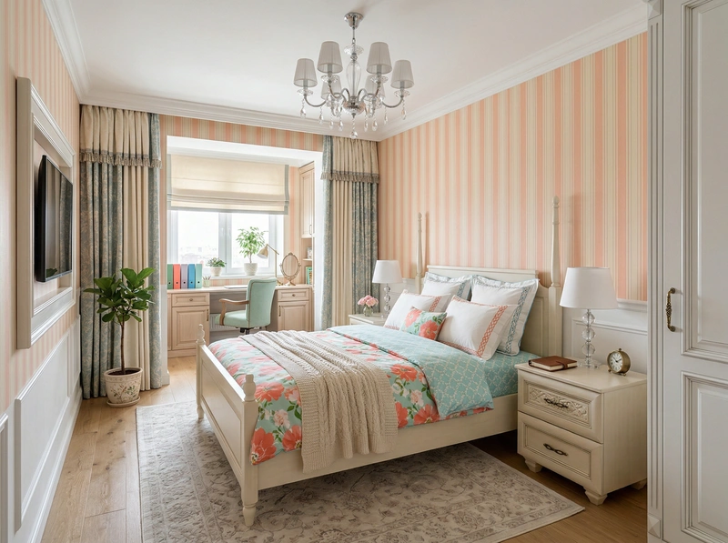 Дизайн интерьера в стиле Классика — Спальня от нейросети RoomGPT