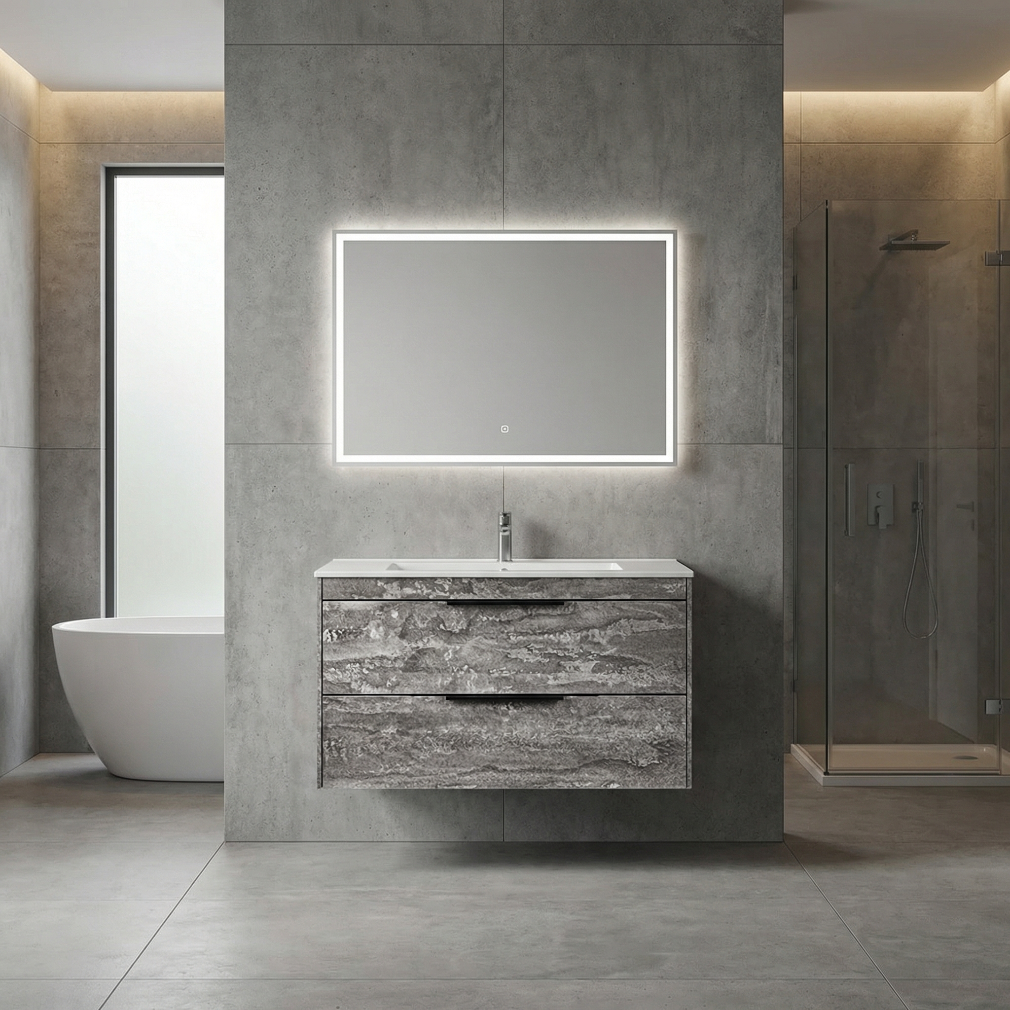 Дизайн ванной в стиле Минимализм — фото интерьера от нейросети RoomGPT