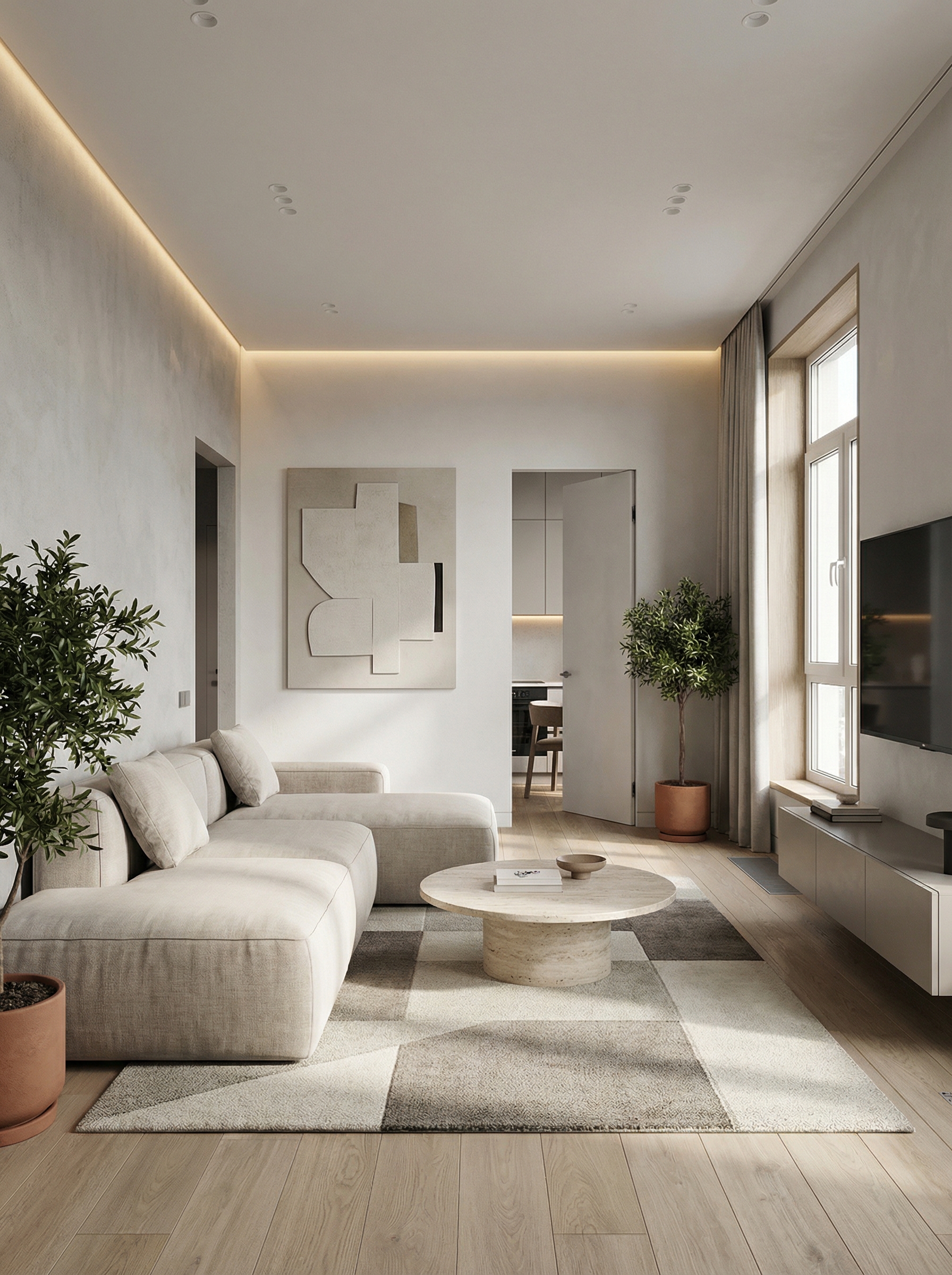 Дизайн гостиной в стиле Минимализм — фото интерьера от нейросети RoomGPT