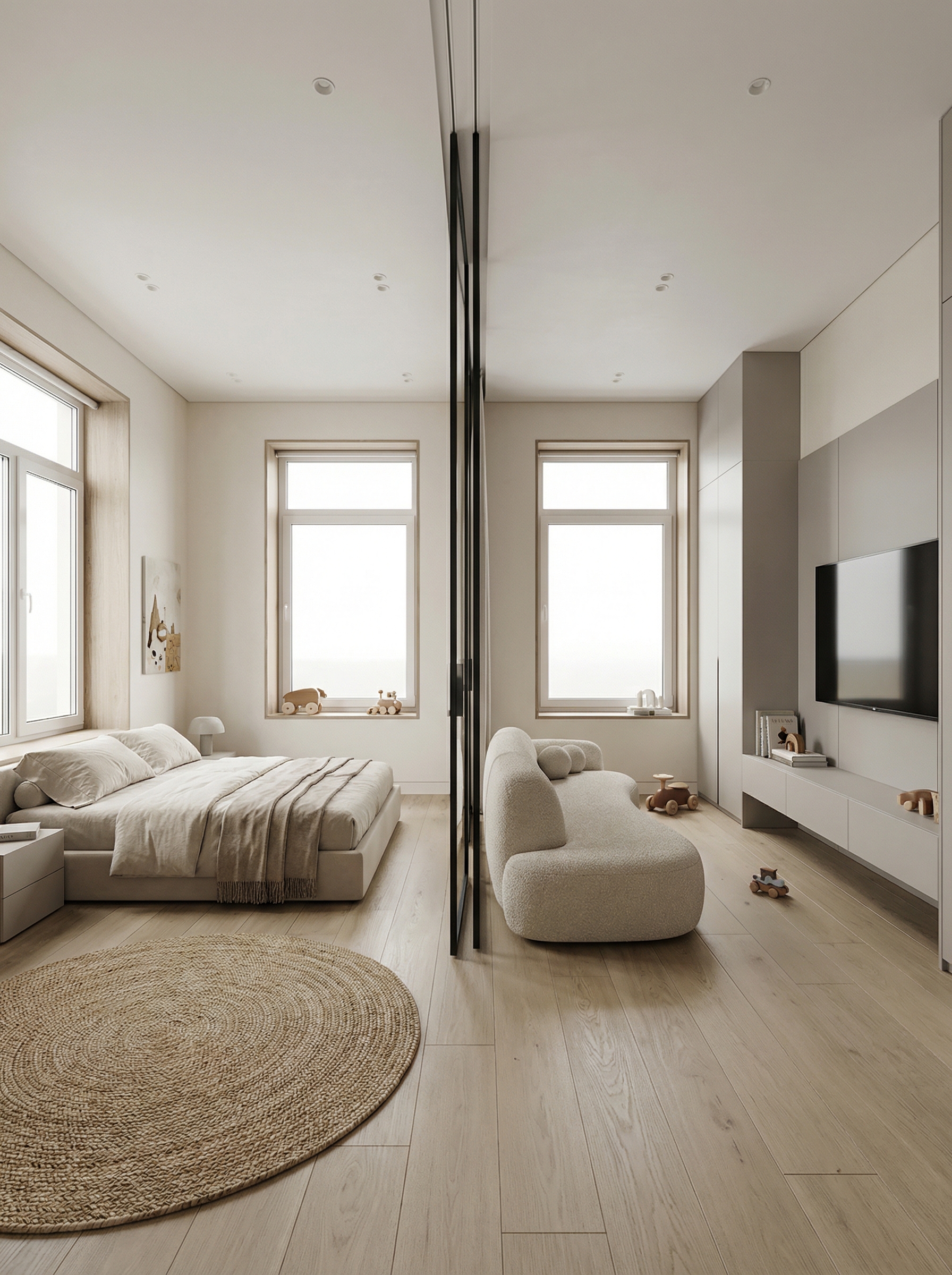 Дизайн детской в стиле Минимализм — фото интерьера от нейросети RoomGPT