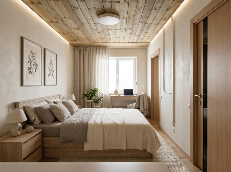 Дизайн интерьера в стиле Хюгге — Спальня от нейросети RoomGPT