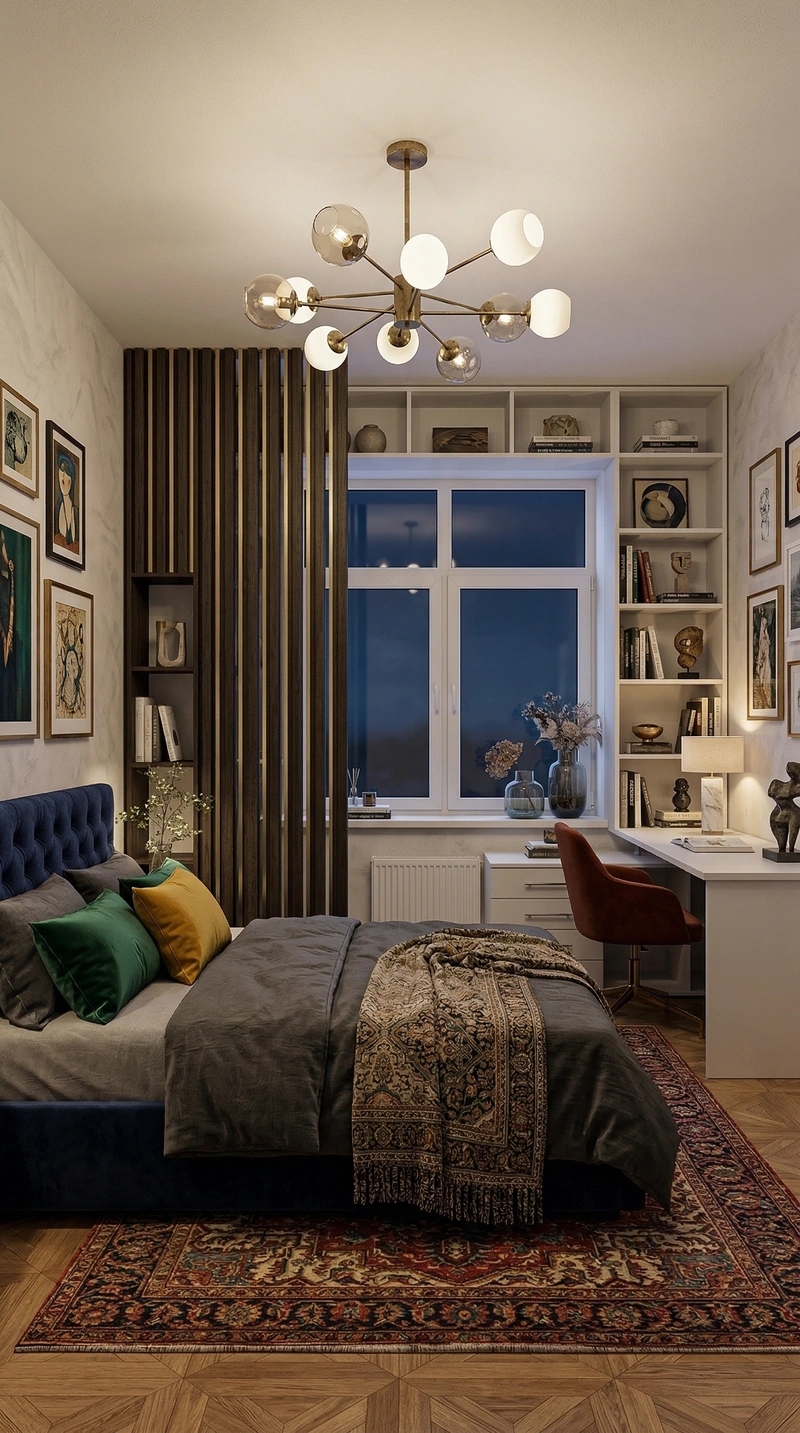 Дизайн гостиной в стиле Эклектика — фото интерьера от нейросети RoomGPT