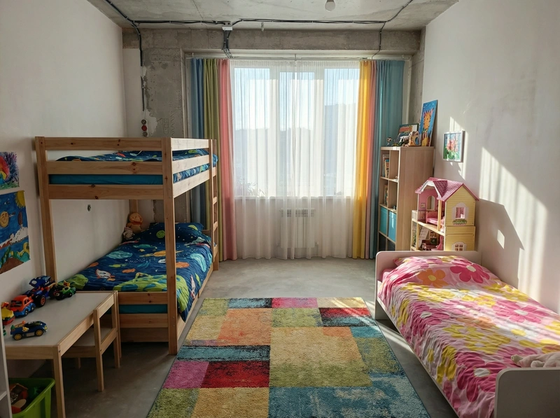 Дизайн детской в стиле Без стиля — фото интерьера от нейросети RoomGPT