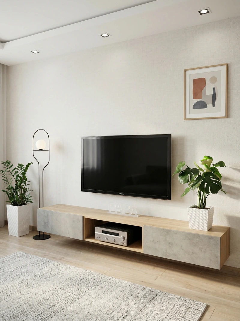 Дизайн интерьера в стиле Минимализм — Гостиная от нейросети RoomGPT