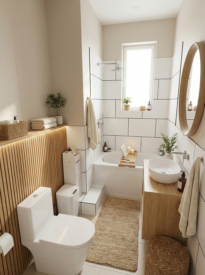 Дизайн интерьера в стиле Хюгге — Ванная от нейросети RoomGPT