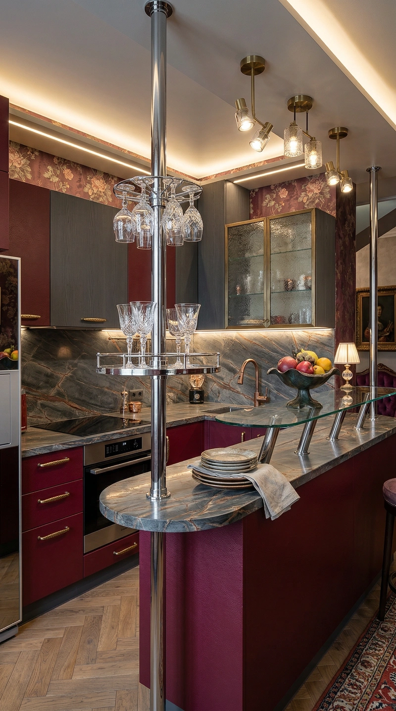 Дизайн интерьера в стиле Эклектика — Кухня от нейросети RoomGPT