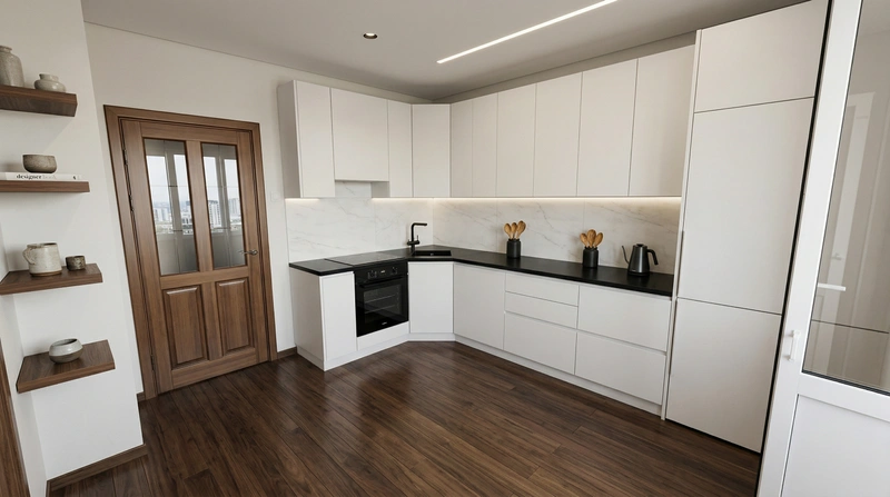 Дизайн кухни в стиле Минимализм — фото интерьера от нейросети RoomGPT