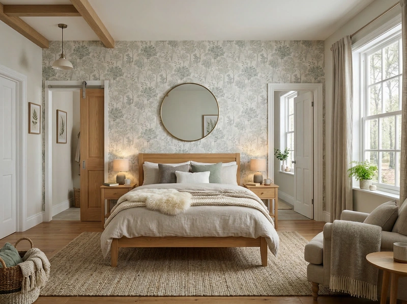 Дизайн интерьера в стиле Хюгге — Спальня от нейросети RoomGPT