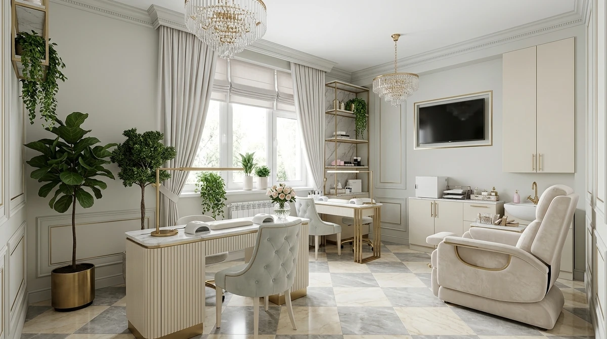 Дизайн кабинета в стиле Неоклассика — фото интерьера от нейросети RoomGPT