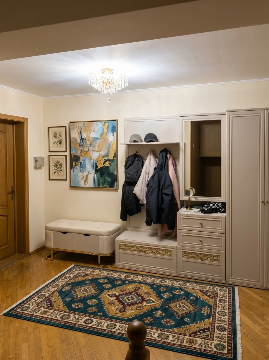 Дизайн прихожей в стиле Эклектика — фото интерьера от нейросети RoomGPT