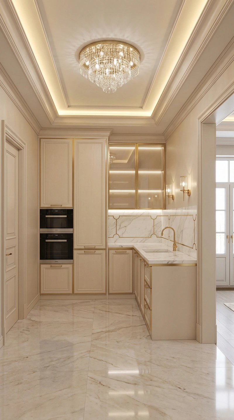 Дизайн интерьера в стиле Неоклассика — Кухня от нейросети RoomGPT