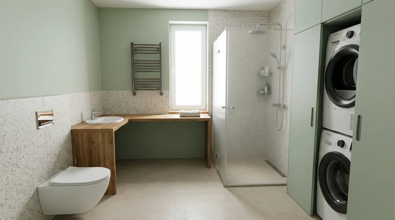 Дизайн ванной в стиле Без стиля — фото интерьера от нейросети RoomGPT