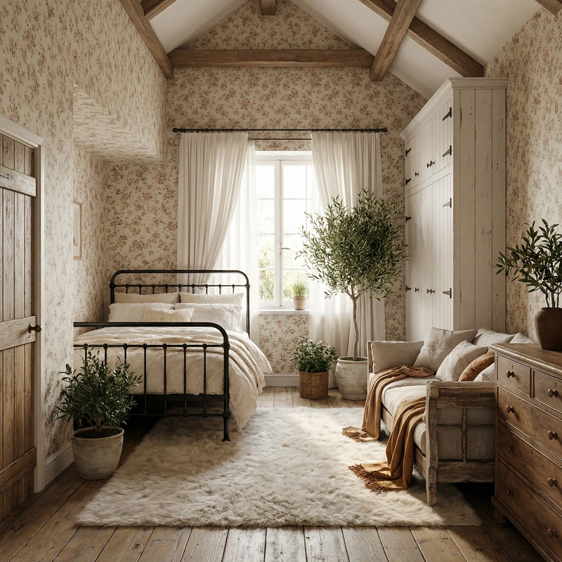 Дизайн интерьера в стиле Хюгге — Спальня от нейросети RoomGPT