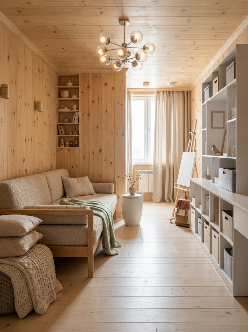 Дизайн интерьера в стиле Хюгге — Гостиная от нейросети RoomGPT