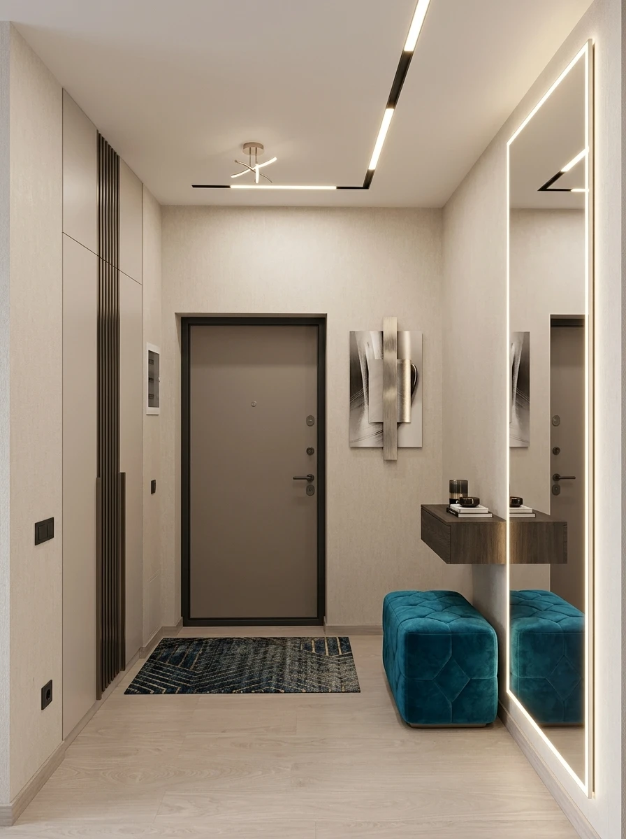 Дизайн прихожей в стиле Контемпорари — фото интерьера от нейросети RoomGPT