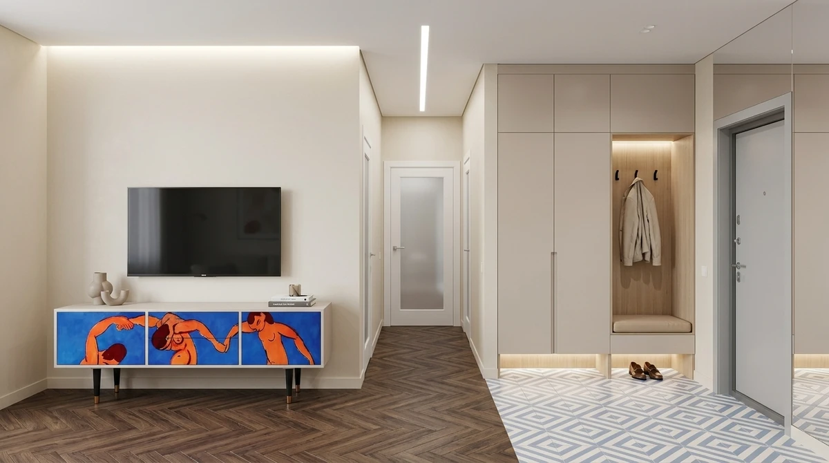 Дизайн интерьера в стиле Минимализм — Гостиная от нейросети RoomGPT