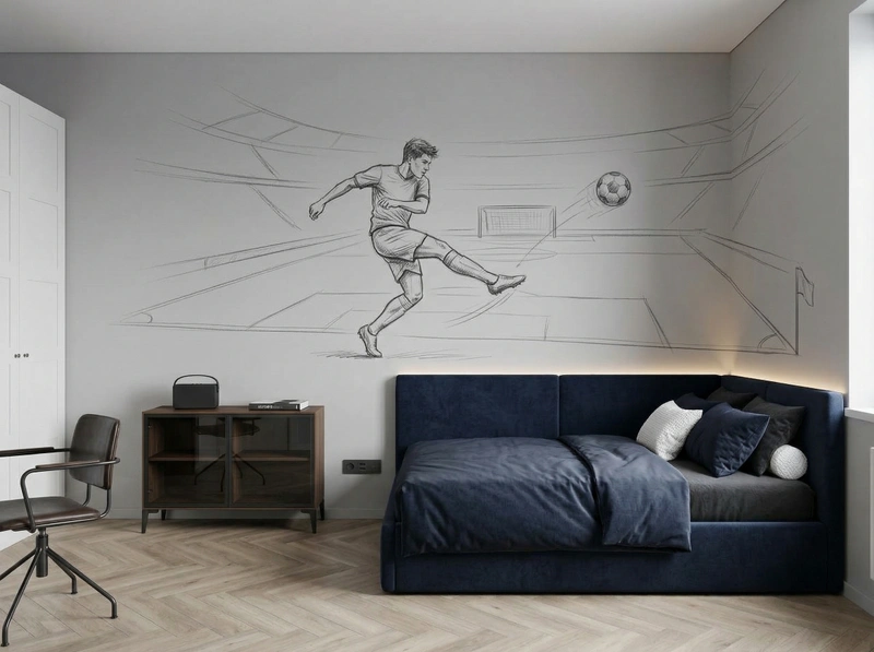 Дизайн детской в стиле Минимализм — фото интерьера от нейросети RoomGPT