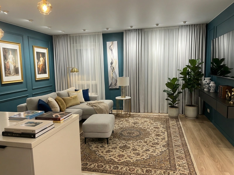 Дизайн интерьера в стиле Классика — Гостиная от нейросети RoomGPT