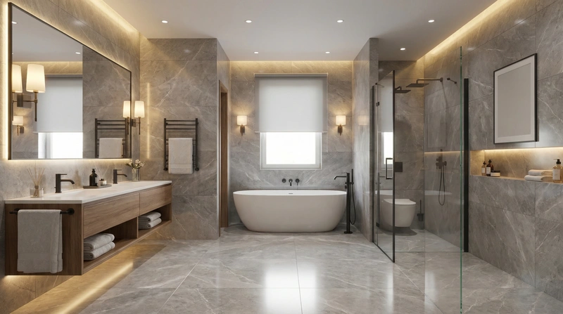 Дизайн интерьера в стиле Минимализм — Ванная от нейросети RoomGPT