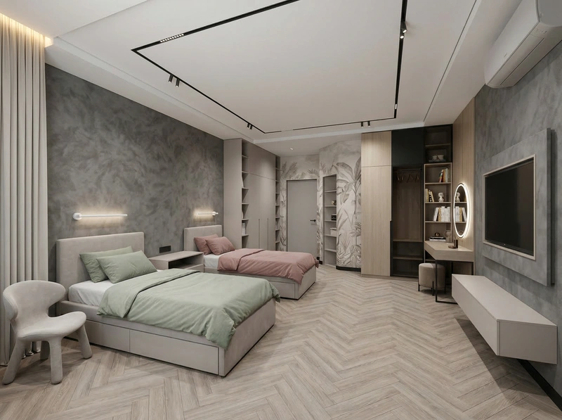 Дизайн интерьера в стиле Минимализм — Детская от нейросети RoomGPT