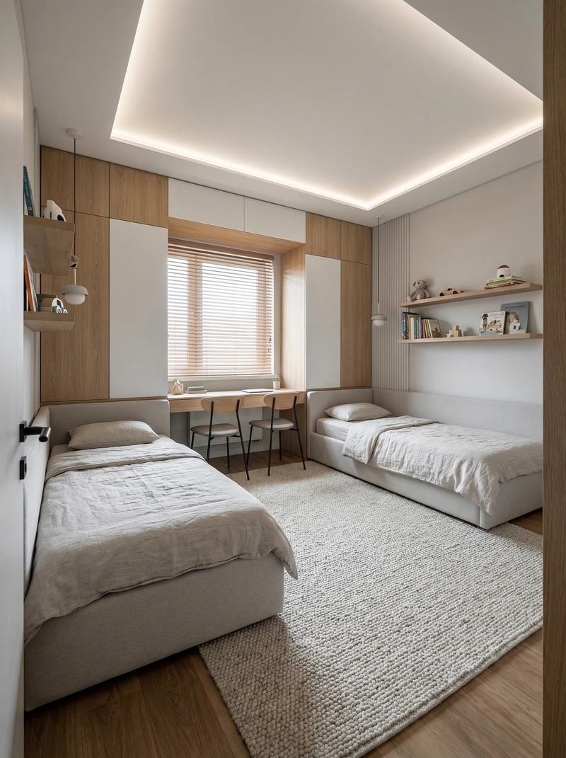 Дизайн детской в стиле Минимализм — фото интерьера от нейросети RoomGPT