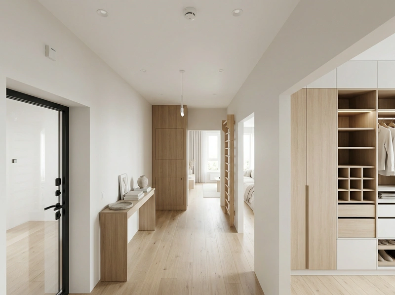 Дизайн интерьера в стиле Сканди — Прихожая от нейросети RoomGPT