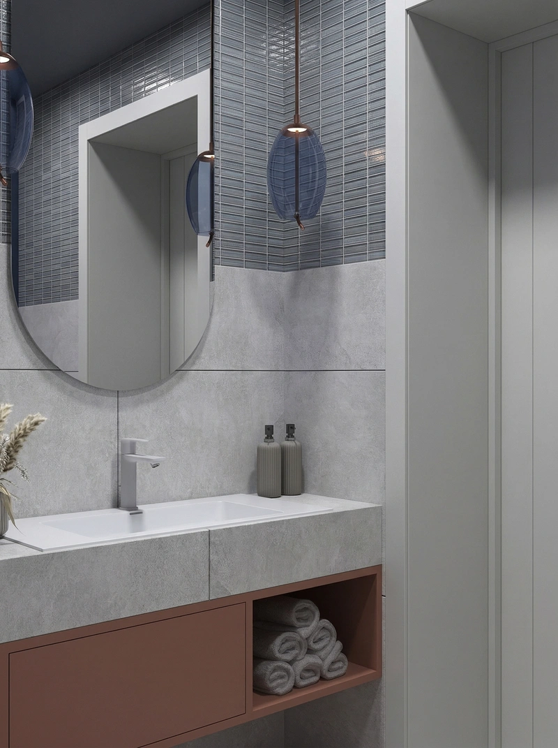 Дизайн ванной в стиле Минимализм — фото интерьера от нейросети RoomGPT