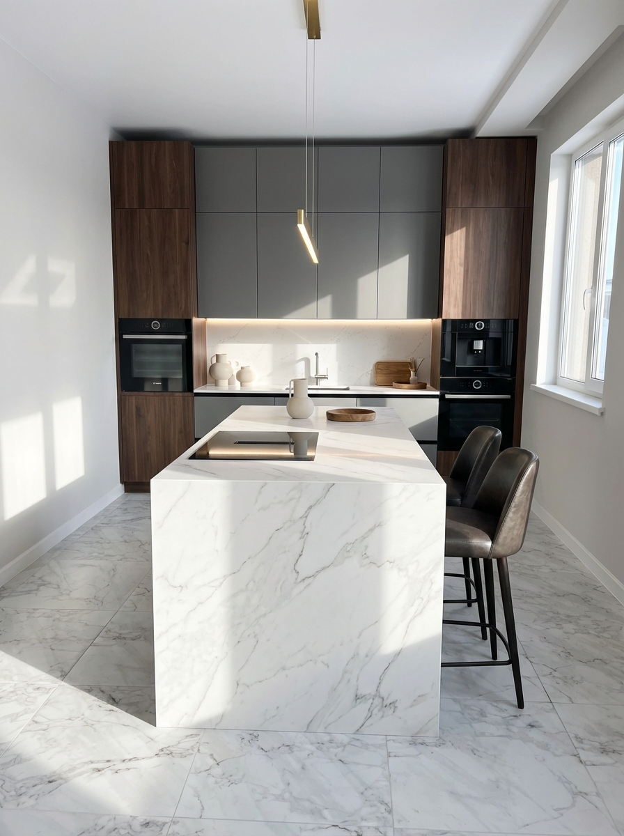 Дизайн кухни в стиле Минимализм — фото интерьера от нейросети RoomGPT