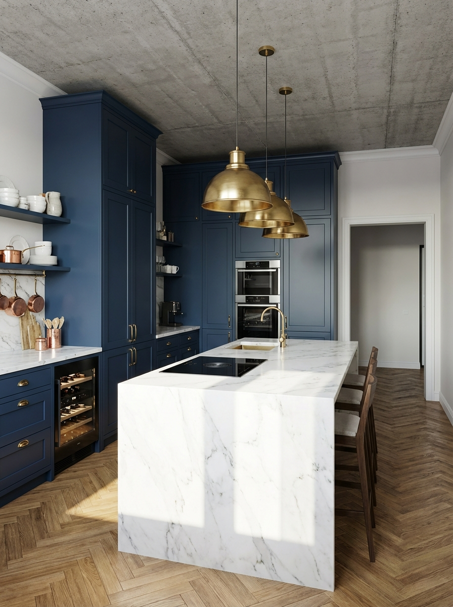 Дизайн кухни в стиле Британский — фото интерьера от нейросети RoomGPT