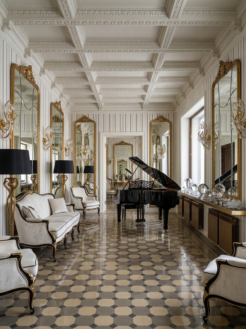 Дизайн гостиной в стиле Эклектика — фото интерьера от нейросети RoomGPT