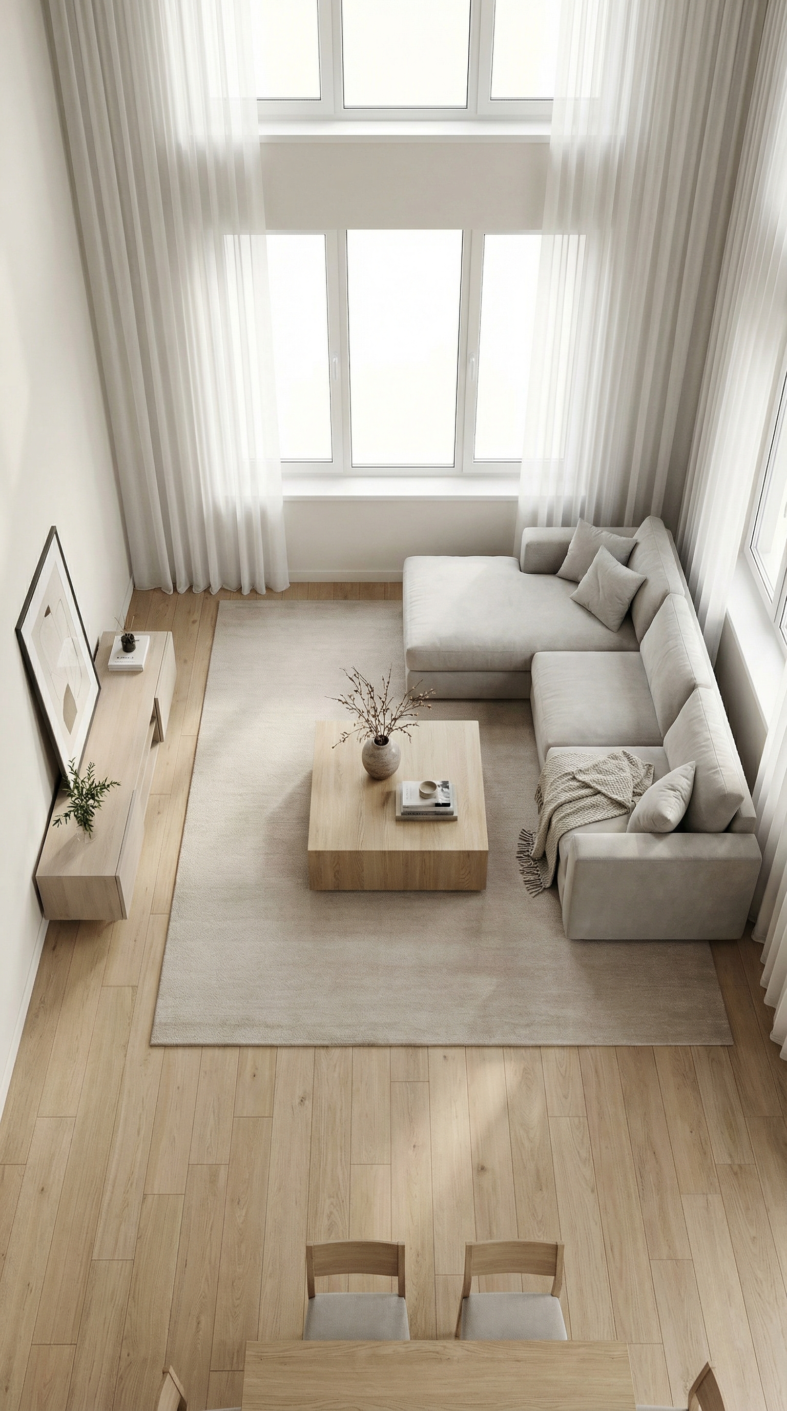 Дизайн гостиной в стиле Минимализм — фото интерьера от нейросети RoomGPT