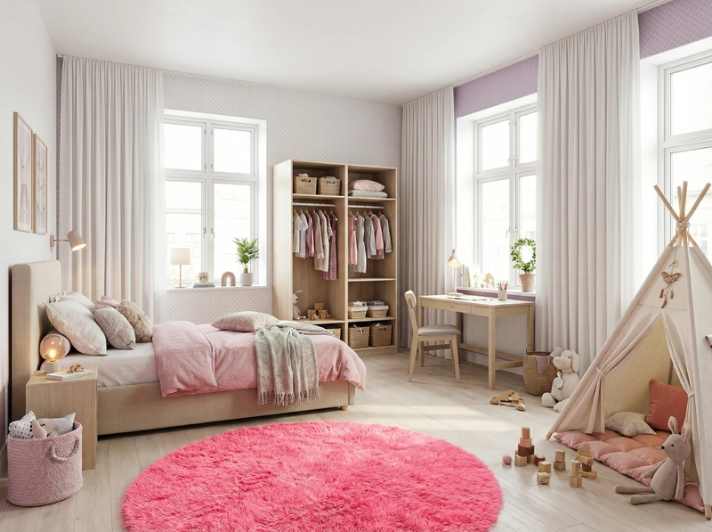 Дизайн интерьера в стиле Хюгге — Детская от нейросети RoomGPT